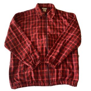 VINTAGE BON WORTH PLAID ZIP-UP JACKET
